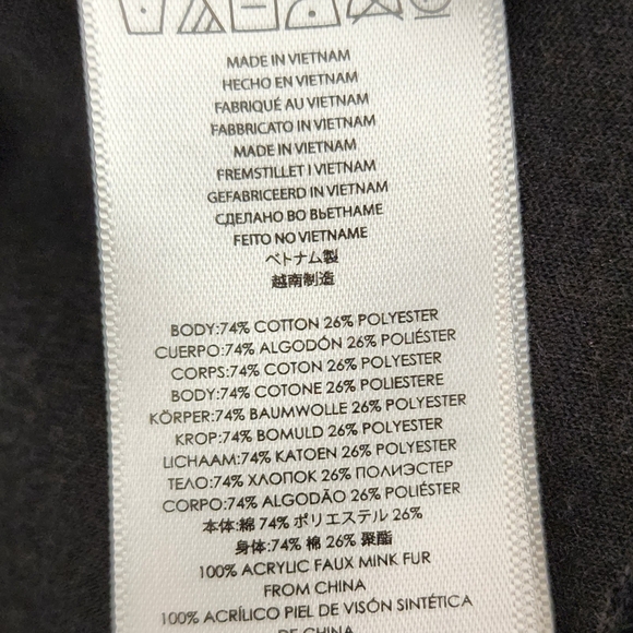 Michael Kors Velvet w Faux Fur Detail  & Metal Zipper Hoodie Jacket Blac… - Picture 15 of 15